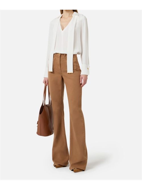 SHIRT WITH SASH ELISABETTA FRANCHI | CA14661E2360 avorio